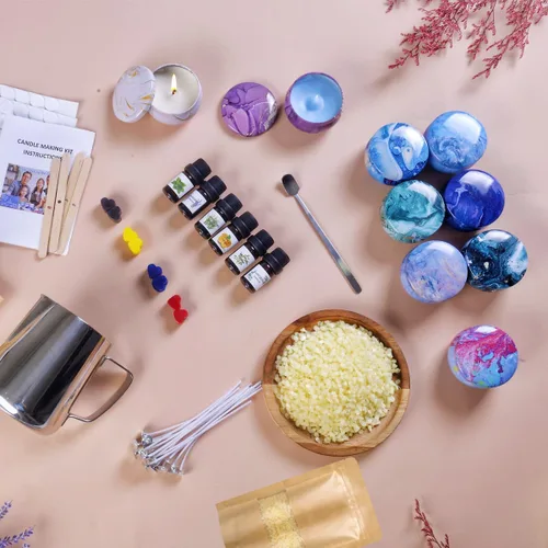 Miniatura 2 de Kit de fabricación de velas SUPERSUN para adultos - Regalo DIY de Navidad para principiantes, incluye cera de abejas, aceites esenciales, tintes