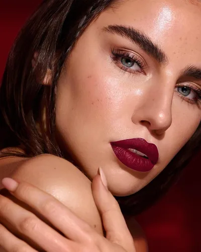 Miniatura 4 de MAKI YIKA Lápiz labial rojo burdeos para mujer, pintalabios de larga duración, sin manchas, mate, líquido, a prueba de transferencia, sin crueldad