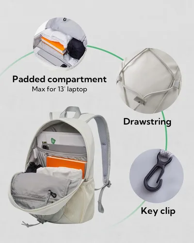 Miniatura 3 de WATERFLY Mochila de Senderismo Pequeña de 12L: Mochila de Día Ligera Bolsa de Viaje Camping Fitness Ciclismo Deportes al Aire Libre Mochila Diaria