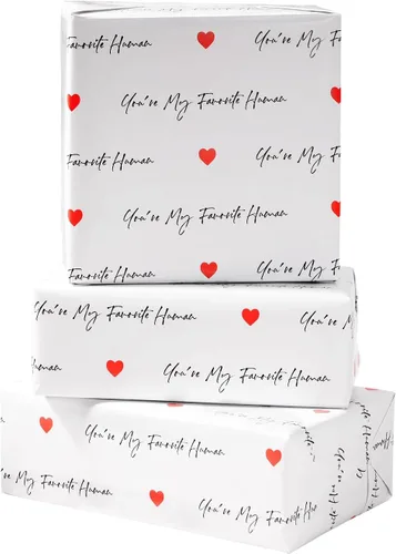 Miniatura 15 de ZINTBIAL Papel de regalo de Navidad para niños y adultos, papel de regalo de Navidad con cuadros rojos/negros, renos, gnomos, palabras "Ho Ho", 28 x
