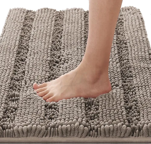 Miniatura 108 de H.VERSAILTEX - Alfombras de baño, juego de 2 piezas, alfombra de contorno para baño, juego de alfombras para inodoro, alfombra antideslizante
