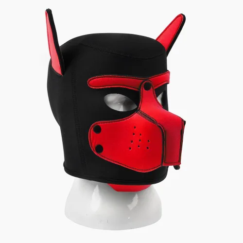 Miniatura 13 de Bozal de neopreno para cachorro, capucha para perro, máscara de juego