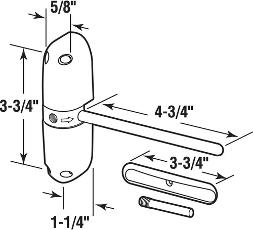 Miniatura 2 de Resorte de seguridad para puerta, marrón de Prime-Line Products KC17HD., KC10HD