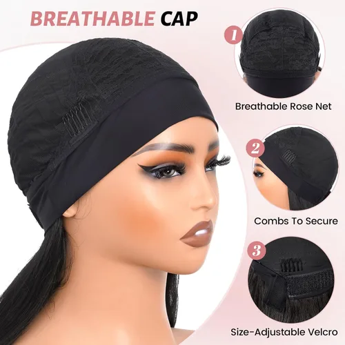 Miniatura 5 de Peluca de Diadema Ondulada Onda Corporal Suelta Sin Pegamento Cabello Sintético para Mujeres Negras Sin Encaje Frontal Pelucas de Diadema Densidad