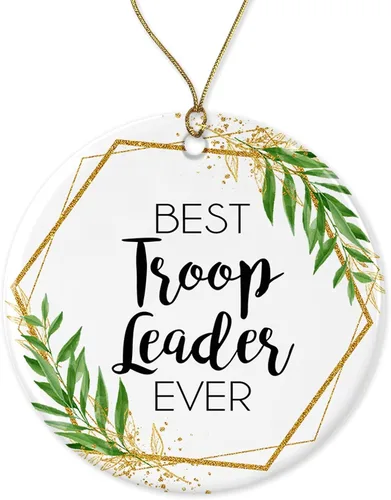 Adorno de Navidad para líder de tropas, regalo de Navidad para líder de tropa, el mejor líder de tropas del mundo, el mejor líder de tropas de todos