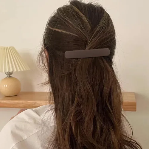 Miniatura 3 de ATODEN Pinzas para el cabello, 4 pasadores franceses mate neutros para cabello fino y fino, horquillas para el cabello y accesorios para mujeres