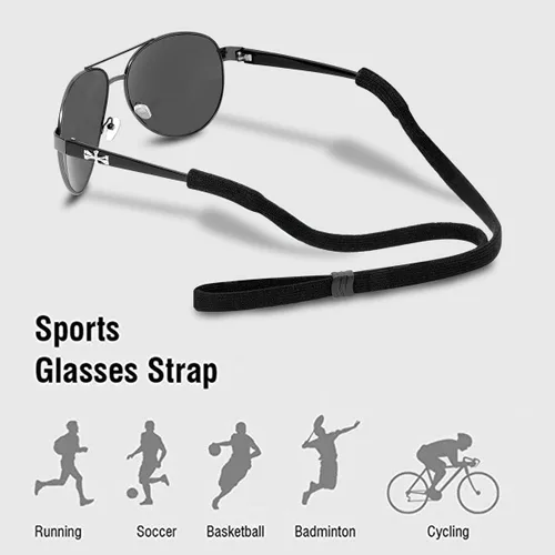 Miniatura 5 de Correa para lentes de sol (paquete de 6) Correa para gafas deportivas, correas para gafas para hombres, soporte para gafas/cordón para mujeres Negro