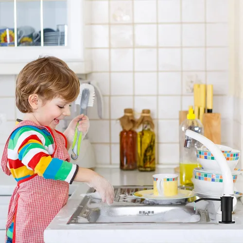 Miniatura 7 de CREA Dispensador de jabón de cocina, dispensador de jabón para encimera para fregadero de cocina, dispensador de jabón integrado negro