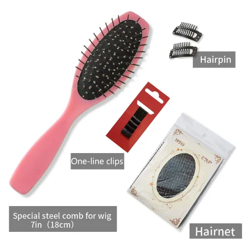 Miniatura 6 de Peluca de 22 pulgadas de largo y lacia con flequillo de cortina para mujer, cabello sintético negro, resistente al calor, para fiesta, cosplay, Té