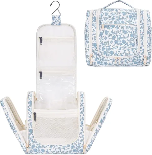 Miniatura 9 de Bolsa de Aseo Colgante Narwey para Mujeres, Organizador de Maquillaje de Viaje, Bolsa de Artículos de Aseo para Cosméticos, Accesorios Esenciales