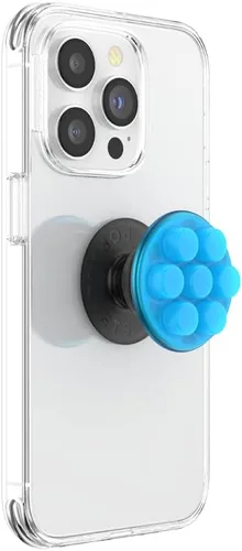 Miniatura 2 de PopSockets Agarre para teléfono a base de plantas con soporte expandible, agarre adhesivo, PopSockets ecológico para teléfono, color azul eléctrico