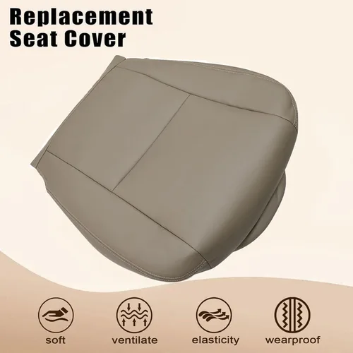Miniatura 3 de Funda de asiento de repuesto de cuero no perforado para parte inferior del lado del conductor, compatible con Toyota Tundra Based, SR5, Limited 2005
