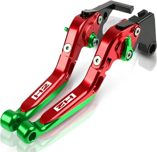 Miniatura 16 de for Kawasaki H2 H2R 2015 2016 Motorcycle Brake Clutch Levers Adjustable Folding Extendable CNC Accessories with Logo Lever (Color : 1)