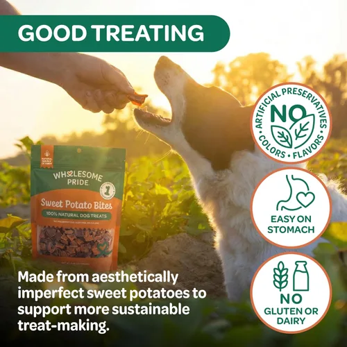 Miniatura 3 de Wholesome Pride - Caprichos de batata – premios naturales para perros – veganos, sin gluten y sin granos