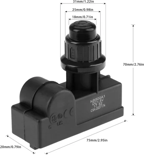 Miniatura 6 de Generador de chispas universal, 1 encendedor de botón de salida macho, repuesto de encendido de batería AA para Broil King, Broil-Mate, Sterling