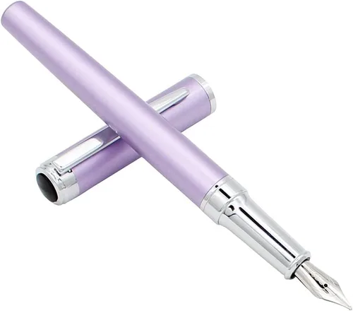 Miniatura 7 de Pluma estilográfica de acero inoxidable, pluma estilográfica de punta fina, pluma de negocios, pluma estilográfica de luz, para regalo, escuela
