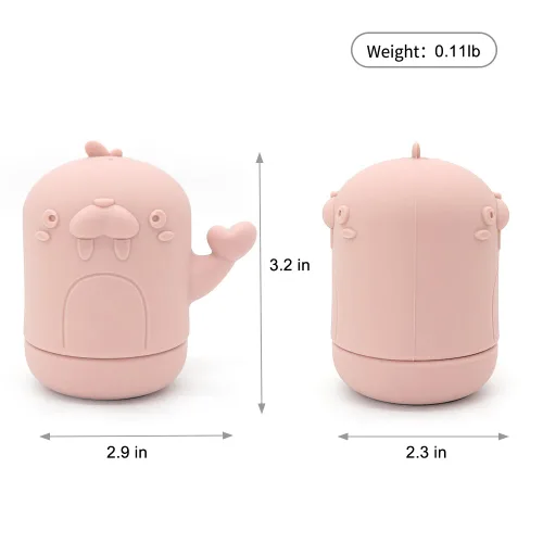 Miniatura 7 de Ginbear Juguetes de baño de silicona para bebés, no tóxicos, sin moho, juguetes para bañera para niños pequeños de 6 meses en adelante, paquete de 4