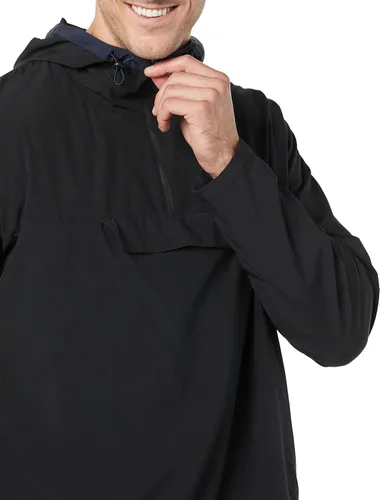 Miniatura 5 de Tienda Essentials Chaqueta de bloque de color con capucha y cremallera de un cuarto de tejido elástico para hombre