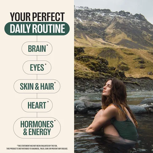 Miniatura 3 de Orlo Suplemento DHA de 1000 mg – 3 veces absorción natural islandés nórdico omega 3 DHA y EPA para apoyo cerebral y ocular – Alternativa de aceite