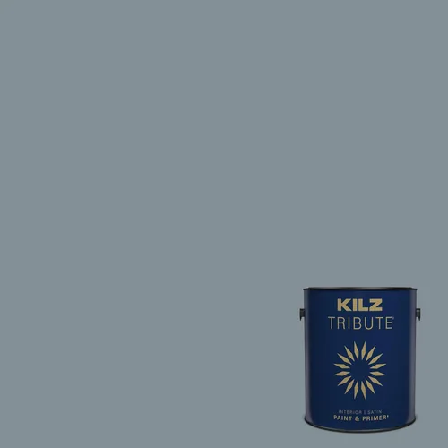 Miniatura 95 de KILZ TRIBUTE Pintura e imprimación, para interiores, semibrillante, Vintage Indigo, 1 galón Índigo Victoria