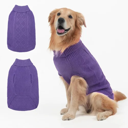 Miniatura 53 de Mihachi Suéteres para Perros Pequeños y Medianos Niña o Niño, Camisa Cálida y Suave para Perros, Abrigo para Perros para Clima Frío con Cuello