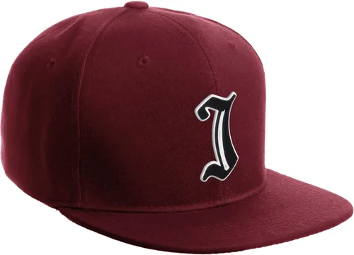 Miniatura 572 de Daxton Gorra clásica con visera de billete plano con letras del alfabeto inglés antiguo de la A a la Z