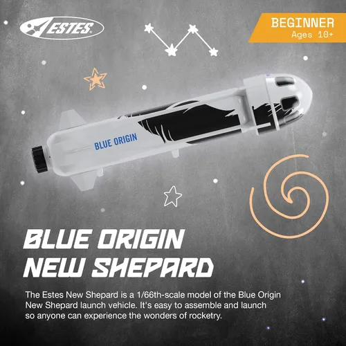 Miniatura 2 de Estes 2198 Blue Origin New Shepard - Kit de construcción de cohetes para principiantes a partir de 10 años