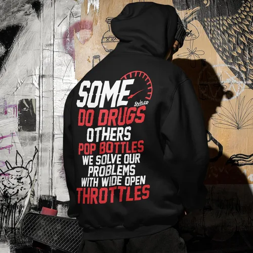 Miniatura 63 de STYLN Sudadera de manga larga con capucha Sudadera divertida con capucha unisex para adultos entusiastas del automóvil, camión, bicicleta, carreras