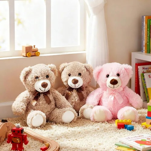 Miniatura 5 de Zhanmai Paquete de 9 lindos animales de peluche de osos de 14 pulgadas a granel para regalo de San Valentín, graduación, baby shower, fiesta