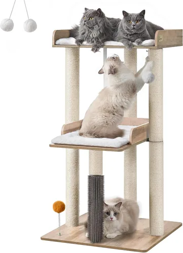 Miniatura 12 de FourFurPets Árbol para gatos resistente, árbol de gato de 67.7 pulgadas para gatos de interior grande y adulto, torre moderna para gatos grandes