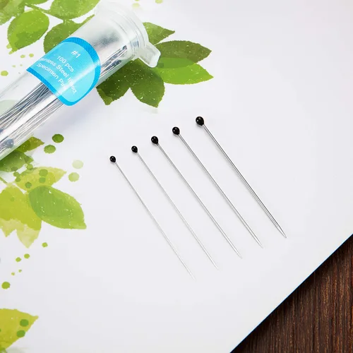 Miniatura 4 de WILLBOND Kit de 500 pines de acero inoxidable para insectos, pasadores de entomología, colecciones de mariposas, paquete variado para entomología