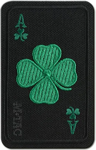M-Tac Ace of Spades - Parche bordado de tarjeta de la muerte, parche táctico de moral para equipo militar, parches de gancho y bucle de combate del