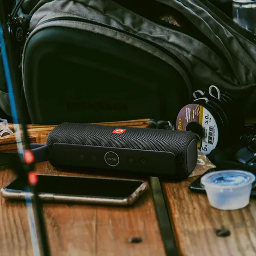 Miniatura 7 de DOSS E-gob II Altavoces Bluetooth portátiles con sonido superior y graves extra, IPX6 resistente al agua, micrófono integrado, controlador de 12 W