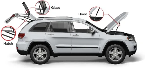 Miniatura 5 de 2 piezas de soportes de elevación trasera de 20.37 pulgadas compatibles con NISSAN 2008-2013 ROGUE / 2014-2015 ROGUE SELECT para portón trasero