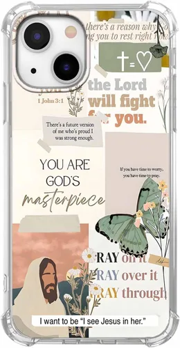 Miniatura 78 de Funda para Celular con Versículos de la Biblia, Colocación de Citas Cristianas de Jesús, Diseño Collage, Funda Protectora Suave de TPU de Moda