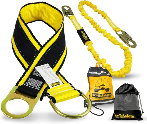 KwikSafety - Charlotte, NC - GIBBON GRIP [COMBO] Correa de anclaje de seguridad para brazo cruzado de 1 m con estrangulador de viga, sistema de
