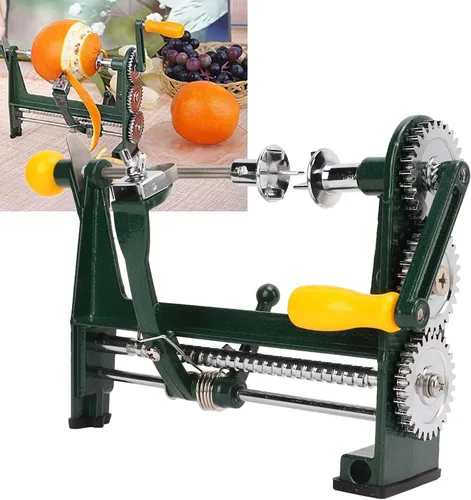 Miniatura 2 de Fdit Pelador de peras, pelador de frutas multifunción de acero inoxidable con abrazadera, para naranja, limón, pera, melocotón, patata