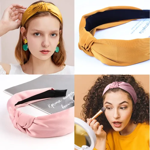 Miniatura 2 de TOBATOBA Diadema anudada para mujer, 10 unidades, diadema con nudo superior, antideslizante, a la moda, accesorios para el cabello para mujeres