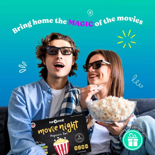 Miniatura 8 de Pop n' Dulge Palomitas de maíz para noche de cine, set de regalo de 16 piezas, 5 paquetes de palomitas gourmet sin OMG, 5 paquetes de variedad