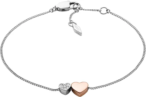 Miniatura 5 de Fossil Collar de cadena con colgante de plata de ley o acero inoxidable plateado para mujer, Acero inoxidable