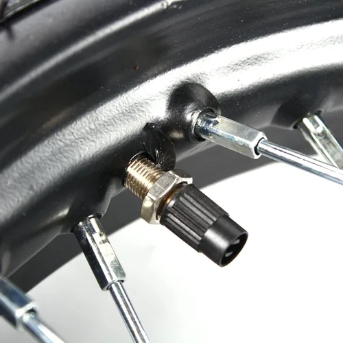 Miniatura 6 de 12" Ensamblaje de Llanta y Riel de Rueda Trasera 80/100-12 con Piñón y Rotor de Disco de Freno, Compatible con Motos de Pista de Barro