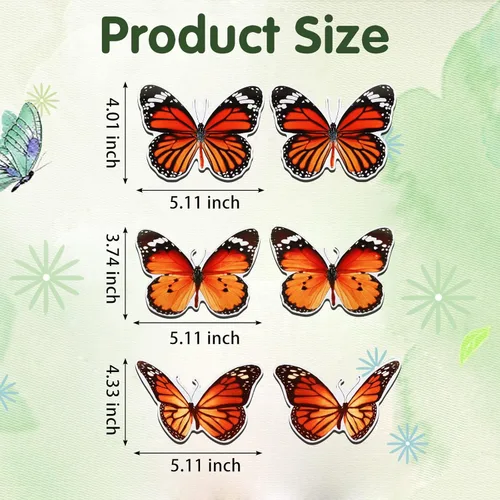 Miniatura 5 de 6 imanes de mariposa para puerta, imanes flexibles de doble cara, protectores decorativos para puertas corredizas que evitan que personas y mascotas