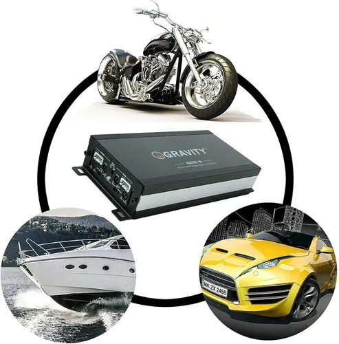 Miniatura 7 de Gravity GBR250.4D True 360 W RMS Micro Ultra Compact Digital 4 canales Amplificador de rango completo con entrada estéreo RCA - Perfecto
