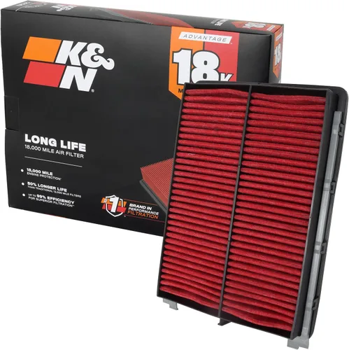 K&N Filtro de aire del motor: Filtro de aire de repuesto de larga vida útil de 18,000 millas: compatible con 2017-2018 HYUNDAI SANTA FE SPORT