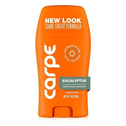 Antitranspirante y desodorante para las axilas Carpe, fuerza clínica con aroma natural de eucalipto, combate la sudoración excesiva, mantente fresco