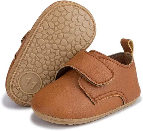 HsdsBebe Zapatos Oxford de piel sintética con suela de goma suave, antideslizantes, para niños y niñas, para caminar, mocasines