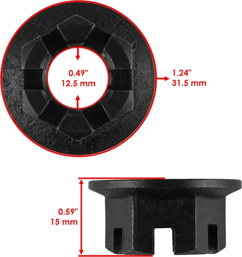 Miniatura 3 de Caltric Eje trasero con tuerca puede usarse con Yamaha Raptor 660R YFM660R 2001-2005