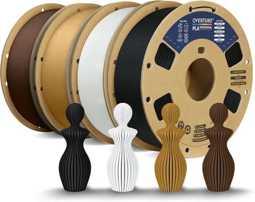 Miniatura 21 de Overture PLA Plus (PLA+) Filamento de 1/16 pulgadas, dureza mejorada con rollo PLA, con superficie de construcción 3D de 7.87 × 7.87 pulgadas, PLA