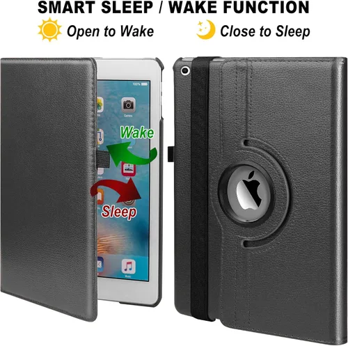 Miniatura 4 de Samsung 10.2 Estuche - Compatible con tabletas 2021/2020/2019 - Funda giratoria de 360 grados con función de encendido y apagado (Negro)