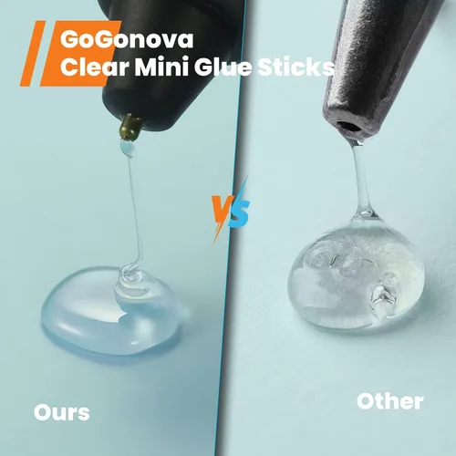 Miniatura 3 de Barras de pegamento para pistola de pegamento mini, GoGonova 200 piezas de barras de pegamento mini transparentes, 0.27" de diámetro y 4" de largo